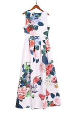 Load image into Gallery viewer, Autumn And Winter Sexy V-Neck Print Sleeveless High Waist Evening Dress