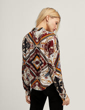 Load image into Gallery viewer, Printed Geometric Pattern Shirt Loose Stand Collar Top
