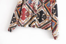 Load image into Gallery viewer, Printed Geometric Pattern Shirt Loose Stand Collar Top