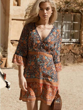 Load image into Gallery viewer, Vacation Spring Bohemian Hollow Print Beach Skirt