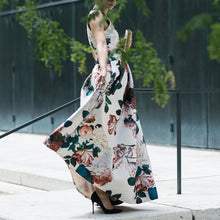 Load image into Gallery viewer, Autumn And Winter Sexy V-Neck Print Sleeveless High Waist Evening Dress