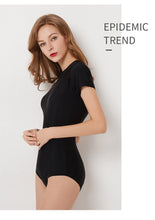 Load image into Gallery viewer, Sexy Conjoined Female Swimwear Hot Spring Short Sleeves Thin Surfing Diving Suit Swimwear