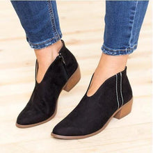 Load image into Gallery viewer, Nude Boots Deep V Sexy Short Boots Casual Comfortable Zipper Shoes Women's Boots