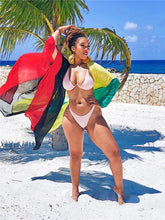 Load image into Gallery viewer, Split-joint Loose Plus Size Printed Chiffon Swimwear Cover-up