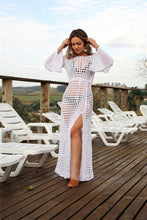 Load image into Gallery viewer, White Sexy Empire Hollow Beach Cover-ups Dress
