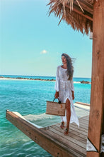 Load image into Gallery viewer, White Sexy Empire Hollow Beach Cover-ups Dress
