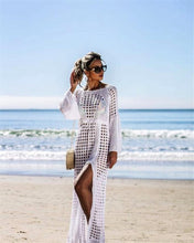 Load image into Gallery viewer, White Sexy Empire Hollow Beach Cover-ups Dress