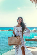 Load image into Gallery viewer, White Sexy Empire Hollow Beach Cover-ups Dress