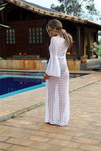 Load image into Gallery viewer, White Sexy Empire Hollow Beach Cover-ups Dress