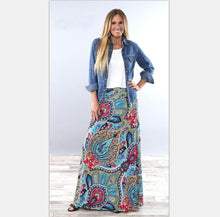 Load image into Gallery viewer, Summer New Exotic Print Skirt With Big Swing Skirt