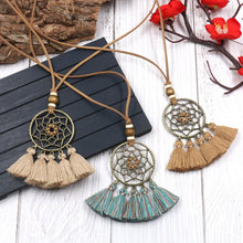 Load image into Gallery viewer, Fashion Dream Catching Net Liusu Necklace Bohemian Long Sweater Chain