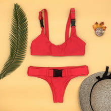 Load image into Gallery viewer, Women's Bikini Buckle Split Swimsuit