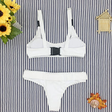 Load image into Gallery viewer, Women's Bikini Buckle Split Swimsuit