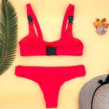 Load image into Gallery viewer, Women's Bikini Buckle Split Swimsuit