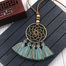 Load image into Gallery viewer, Fashion Dream Catching Net Liusu Necklace Bohemian Long Sweater Chain