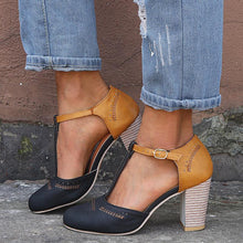 Load image into Gallery viewer, Large Size Thick and Suede Wild High Heel Sandals Women