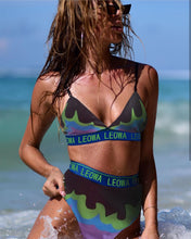 Load image into Gallery viewer, New Female Split Swimsuit High Waist Sexy Printed Letter Bikini
