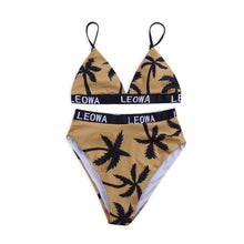 Load image into Gallery viewer, New Female Split Swimsuit High Waist Sexy Printed Letter Bikini