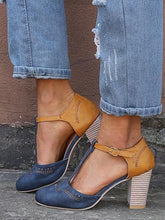 Load image into Gallery viewer, Large Size Thick and Suede Wild High Heel Sandals Women