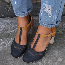 Load image into Gallery viewer, Large Size Thick and Suede Wild High Heel Sandals Women