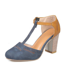 Load image into Gallery viewer, Large Size Thick and Suede Wild High Heel Sandals Women