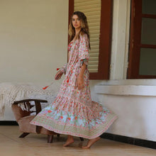 Load image into Gallery viewer, Bohemian Beach Holiday Style Pleated Print Dress