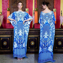 Load image into Gallery viewer, Bohemia Loose Printed Beach Cover-ups Maxi Dress