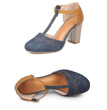 Load image into Gallery viewer, Large Size Thick and Suede Wild High Heel Sandals Women