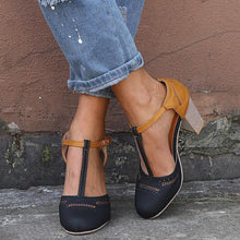 Load image into Gallery viewer, Large Size Thick and Suede Wild High Heel Sandals Women