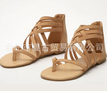 Load image into Gallery viewer, Knitted Toe Roman Sandals Female Summer Flat Large Size Women's Shoes