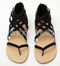 Load image into Gallery viewer, Knitted Toe Roman Sandals Female Summer Flat Large Size Women's Shoes