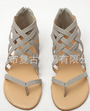 Load image into Gallery viewer, Knitted Toe Roman Sandals Female Summer Flat Large Size Women's Shoes