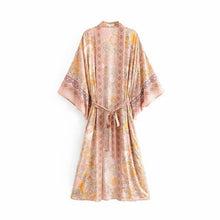 Load image into Gallery viewer, Loose Slim Versatile Printed Belt Long Cardigan Cover-Up
