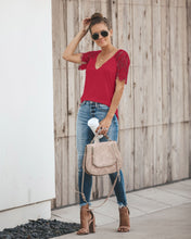 Load image into Gallery viewer, Sexy V-neck Lace Stitch Short-sleeved T-shirt top