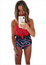 Load image into Gallery viewer, Spa Cover Belly Two-piece Hem Ball Tassel Bikini