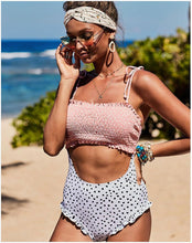 Load image into Gallery viewer, Siamese Printed Waist Sexy Strap Triangle Bikini