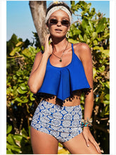 Load image into Gallery viewer, Spa Cover Belly Two-piece Hem Ball Tassel Bikini