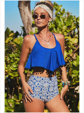 Load image into Gallery viewer, Spa Cover Belly Two-piece Hem Ball Tassel Bikini