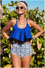 Load image into Gallery viewer, Spa Cover Belly Two-piece Hem Ball Tassel Bikini