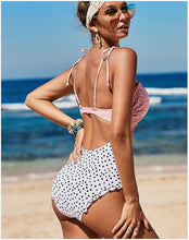 Load image into Gallery viewer, Siamese Printed Waist Sexy Strap Triangle Bikini