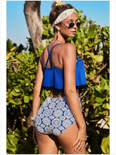 Load image into Gallery viewer, Spa Cover Belly Two-piece Hem Ball Tassel Bikini
