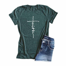 Load image into Gallery viewer, Letter Printed Crew Neck Cotton Short Sleeve T-shirt