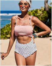 Load image into Gallery viewer, Siamese Printed Waist Sexy Strap Triangle Bikini