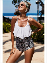 Load image into Gallery viewer, Spa Cover Belly Two-piece Hem Ball Tassel Bikini