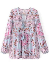 Load image into Gallery viewer, Bohemian long-sleeved lace sunscreen loose blouse