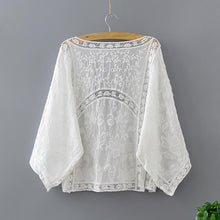 Load image into Gallery viewer, Hand-cut Crocheted Blouses Lace Shirts Thin Sunscreen Shirts Knitted Shirts and Cardigans