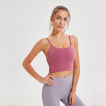 Load image into Gallery viewer, Merillat Backless Erogenous Zone Chest Pad Sports Bra Gathers and Shapes Fitness Camisole