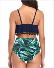 Load image into Gallery viewer, Spa Cover Belly Two-piece Hem Ball Tassel Bikini