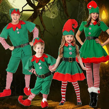 Load image into Gallery viewer, Children's Halloween Costume Christmas Elf costume Cosplay adult men's and women's Christmas Costume
