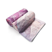 Load image into Gallery viewer, Slim Yoga Mat Non-slip Female Sweat-absorbent Beginner Folding Portable Bedding Yoga Blanket Towel Yoga Shop Towel Machine washable